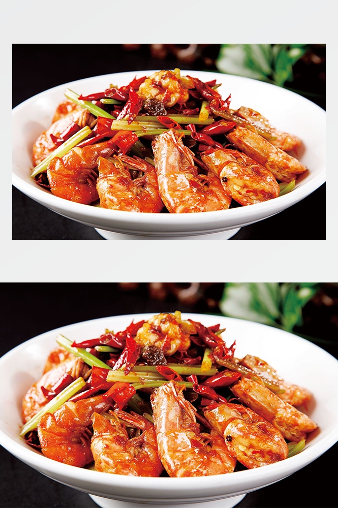 高清美食菜品菜谱JPG图片香辣虾炒菜美工设计喷绘打印合成素材