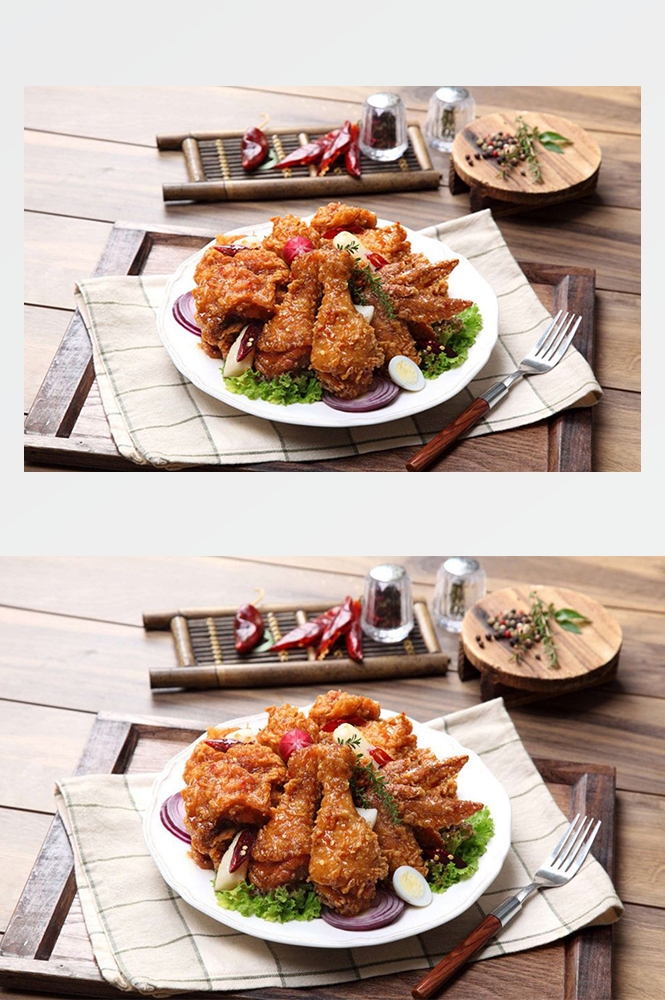高清美食菜谱图片炸鸡腿鸡翅鸡块美工设计素材