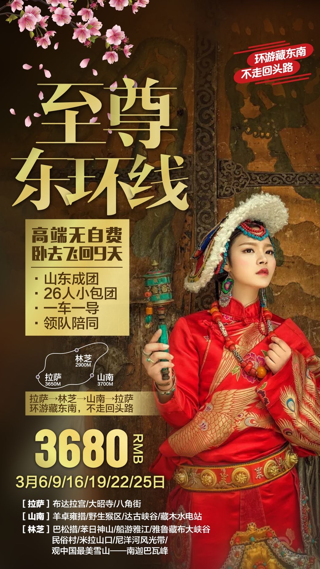 西藏拉萨布达拉宫川藏藏南灵芝日喀则海报易拉宝素材6