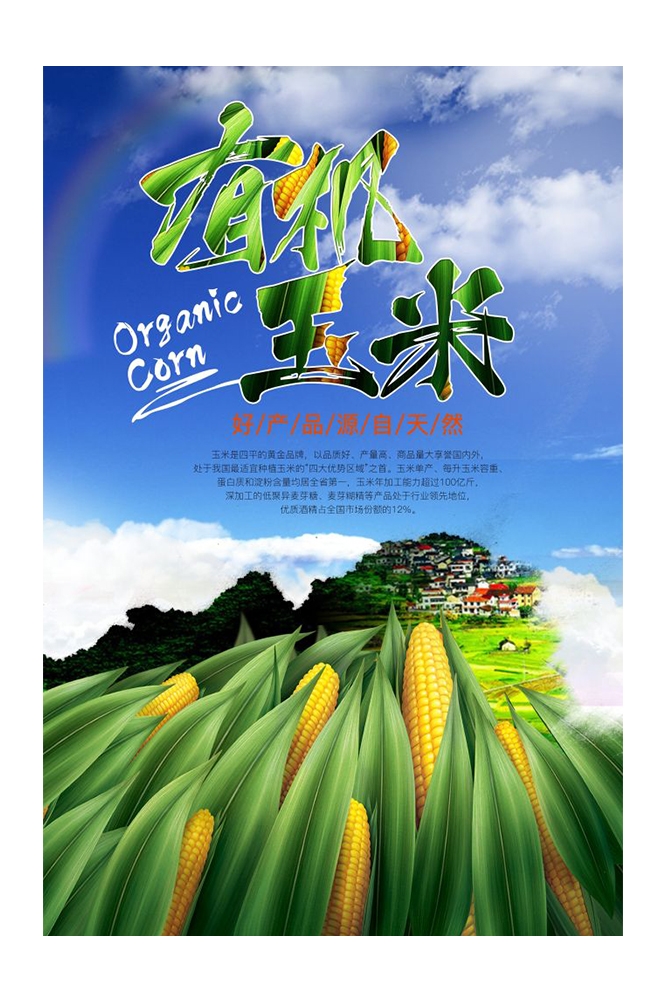 餐饮美食PSD海报背景模板优质玉米食材促销宣传单广告设计素材