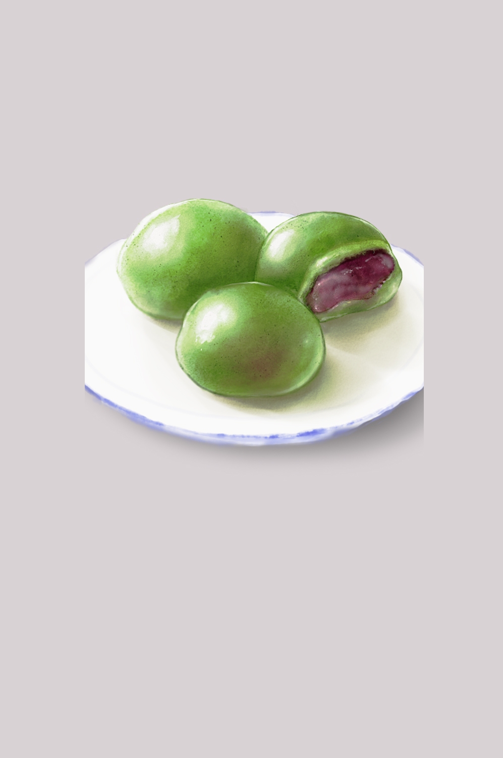 清明节海报设计插图卡通青团素材图片元素免抠41