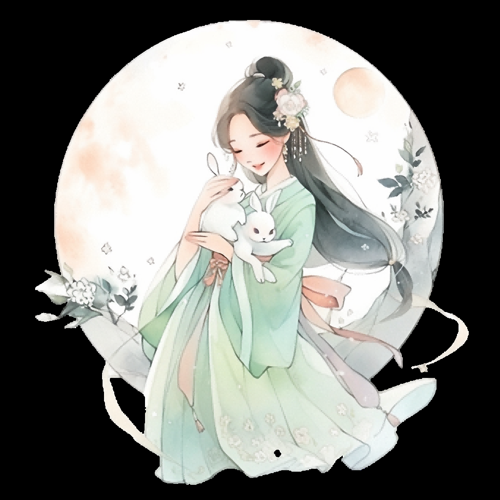 卡通嫦娥仙女中秋节免抠素材装饰元素102
