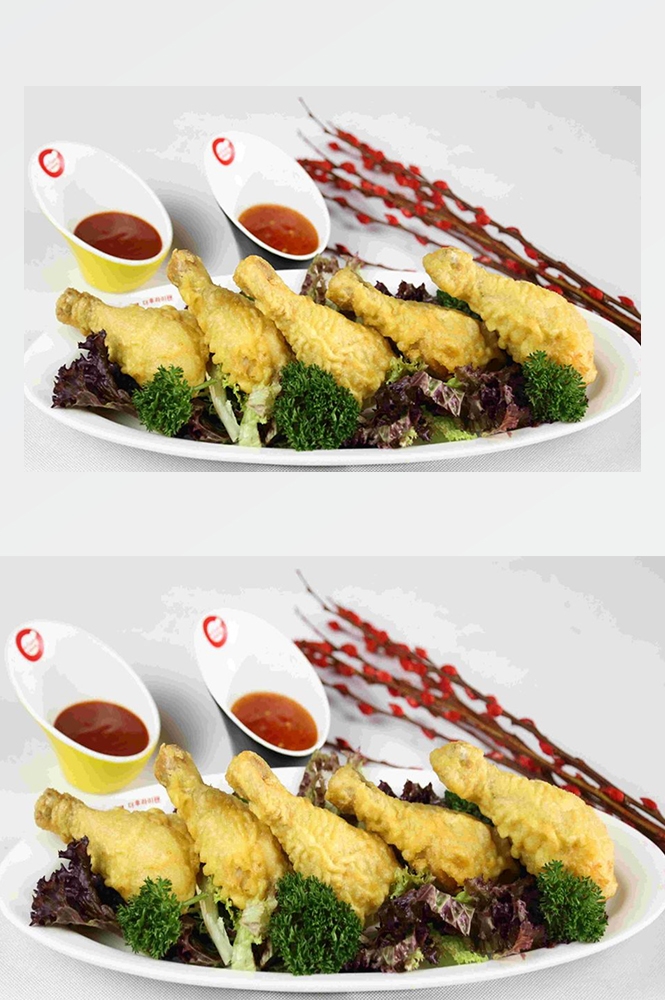 高清美食菜谱图片炸鸡腿鸡翅鸡块美工设计素材