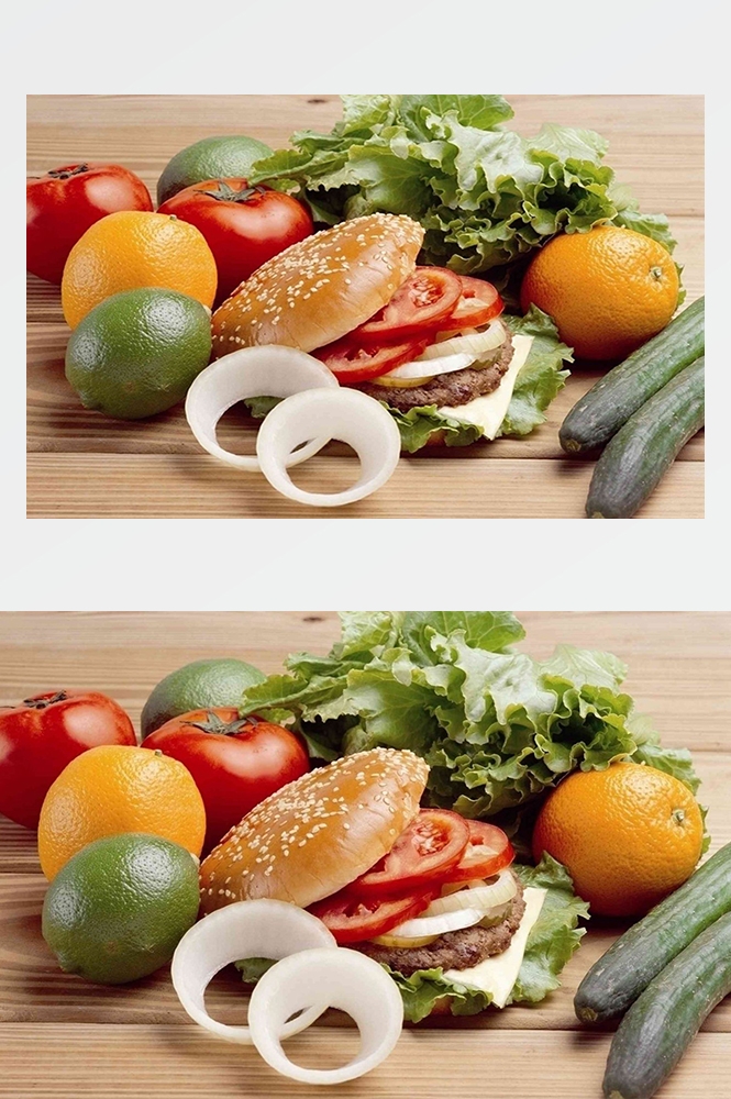 高清美食菜品菜谱汉堡美工设计素材