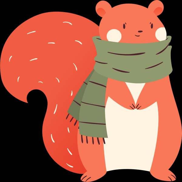 卡通可爱松鼠图片素材插画 png透明背景 免抠元素49