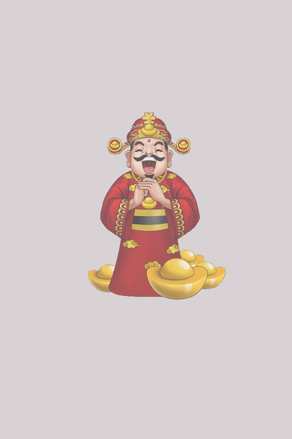 卡通财神插画表情免抠素材11