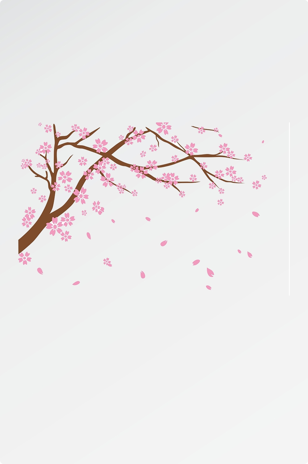 唯美樱花花树花枝樱花飘落图片装饰插图免抠32