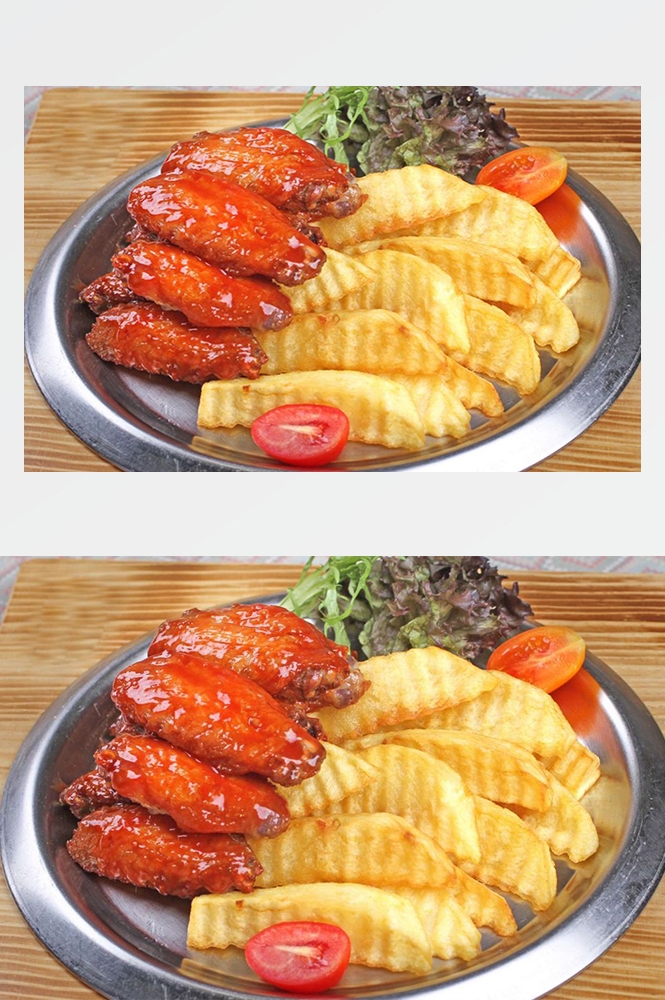 高清美食菜谱图片炸鸡腿鸡翅鸡块美工设计素材
