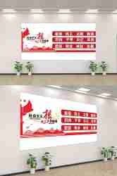社会主义核心价值观文化墙走廊背景设计素材190