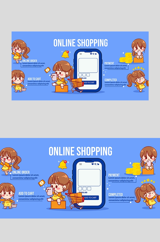 可爱女孩卡通头像表情形象素材1