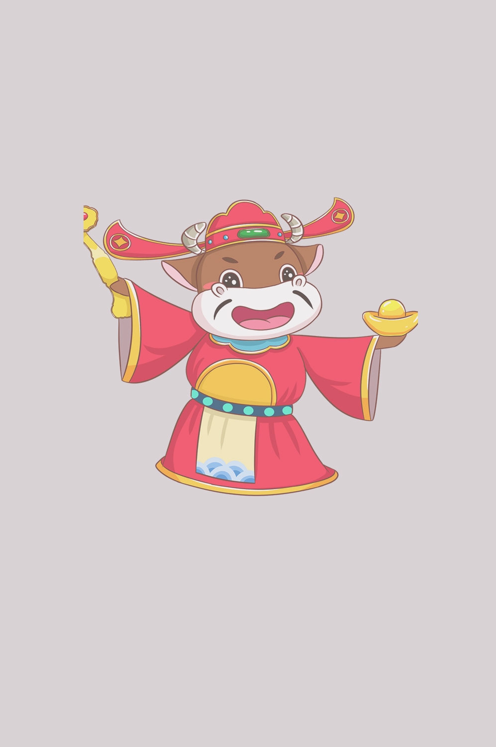 卡通财神插画表情免抠素材35