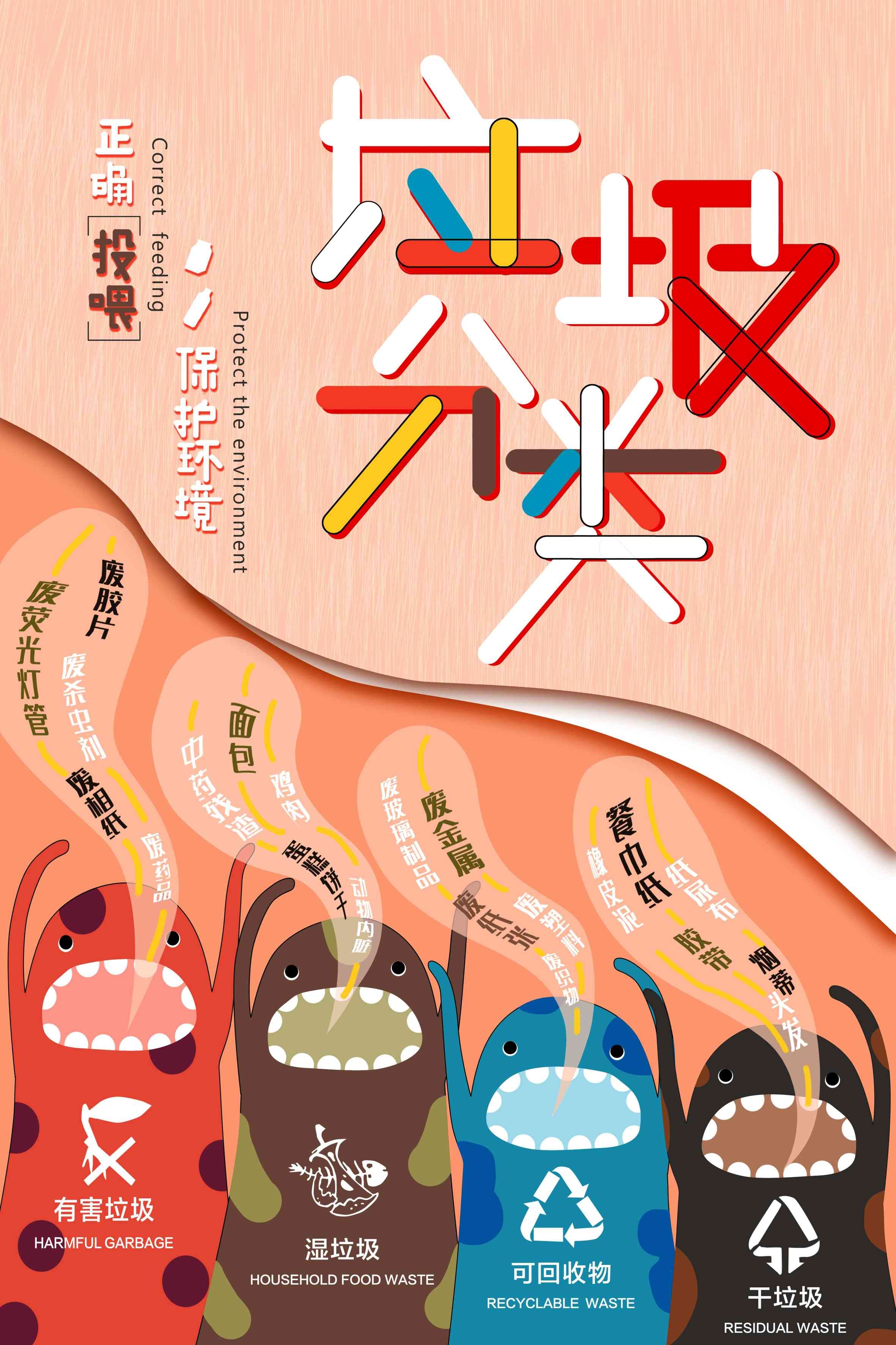 创建文明卫生城市垃圾分类海报48