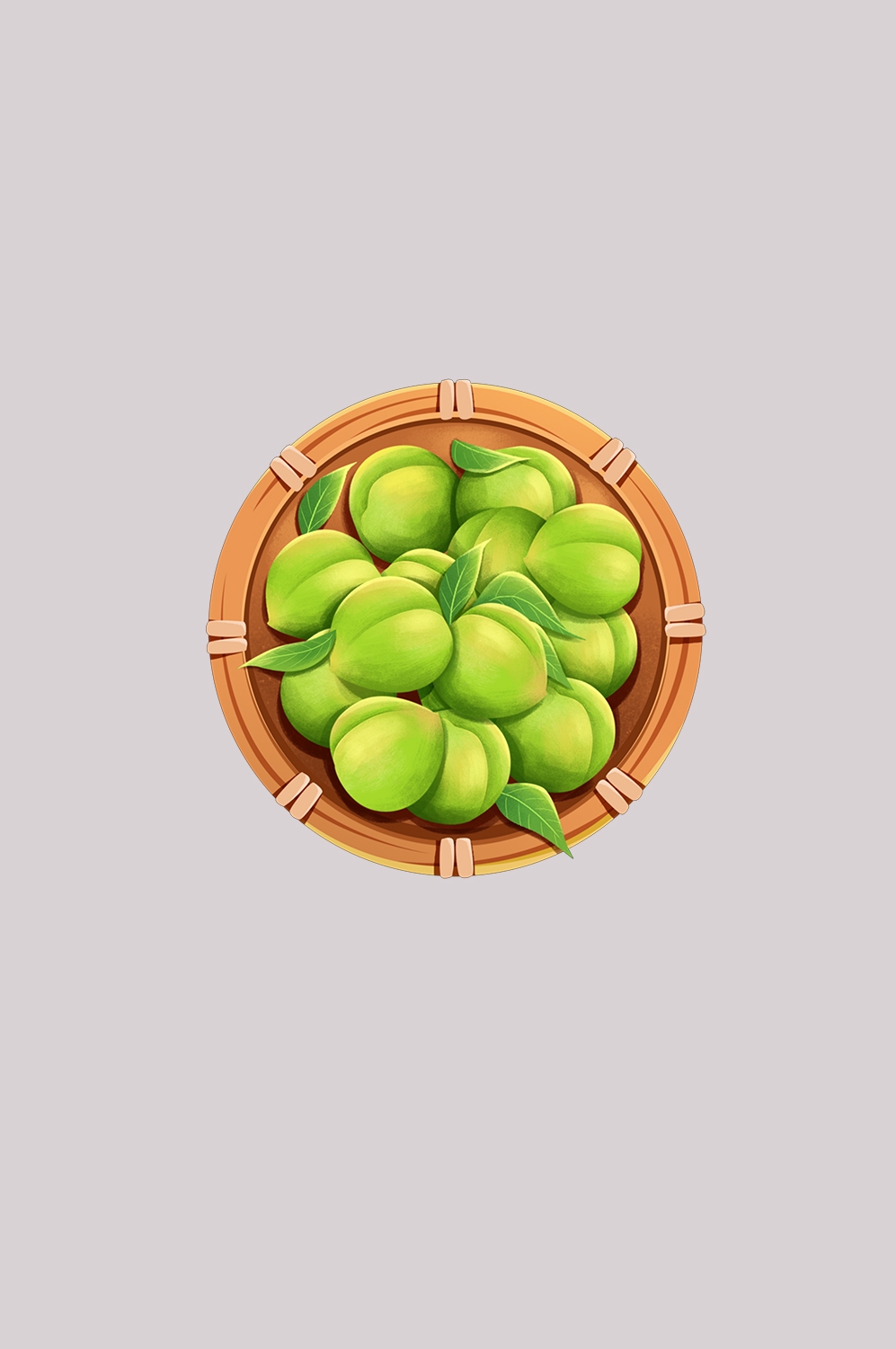 卡通手绘水果青梅图案素材图片装饰插画免抠36