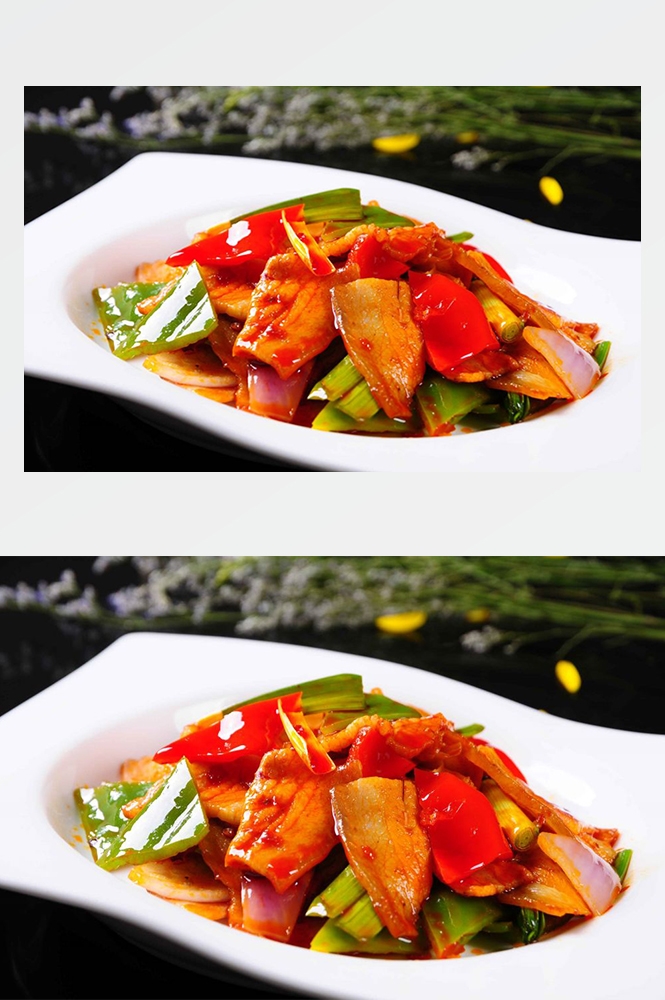 高清美食菜品菜谱回锅肉摄影美工设计喷绘打印合成素材