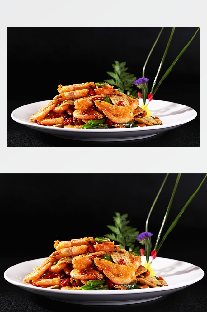 高清美食菜品菜谱JPG图片香辣虾炒菜美工设计喷绘打印合成素材