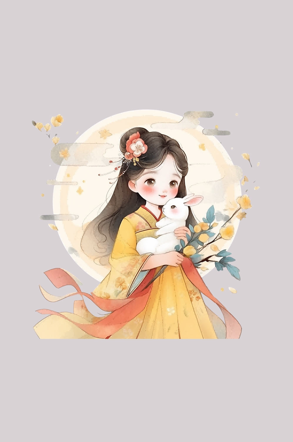 卡通嫦娥仙女中秋节免抠素材装饰元素68