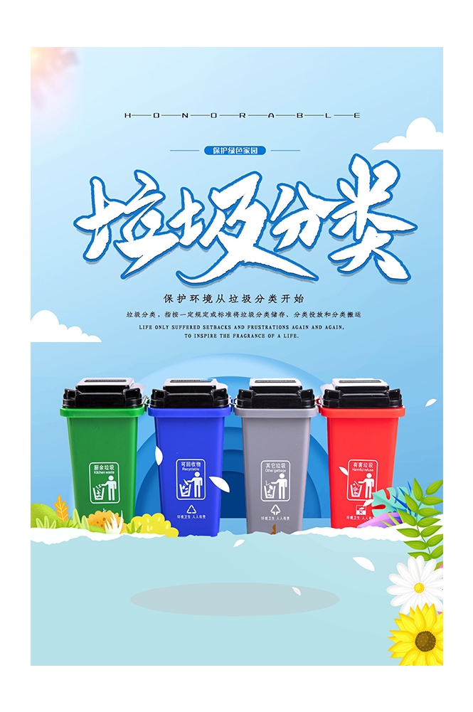 创建文明卫生城市垃圾分类海报71