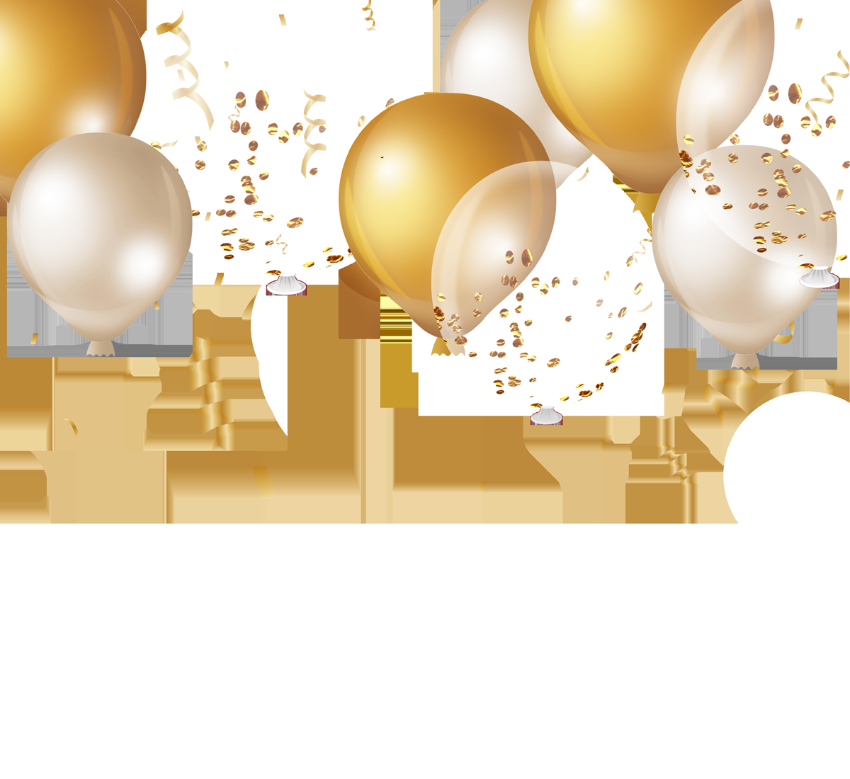 金色生日气球生日帽免抠元素52
