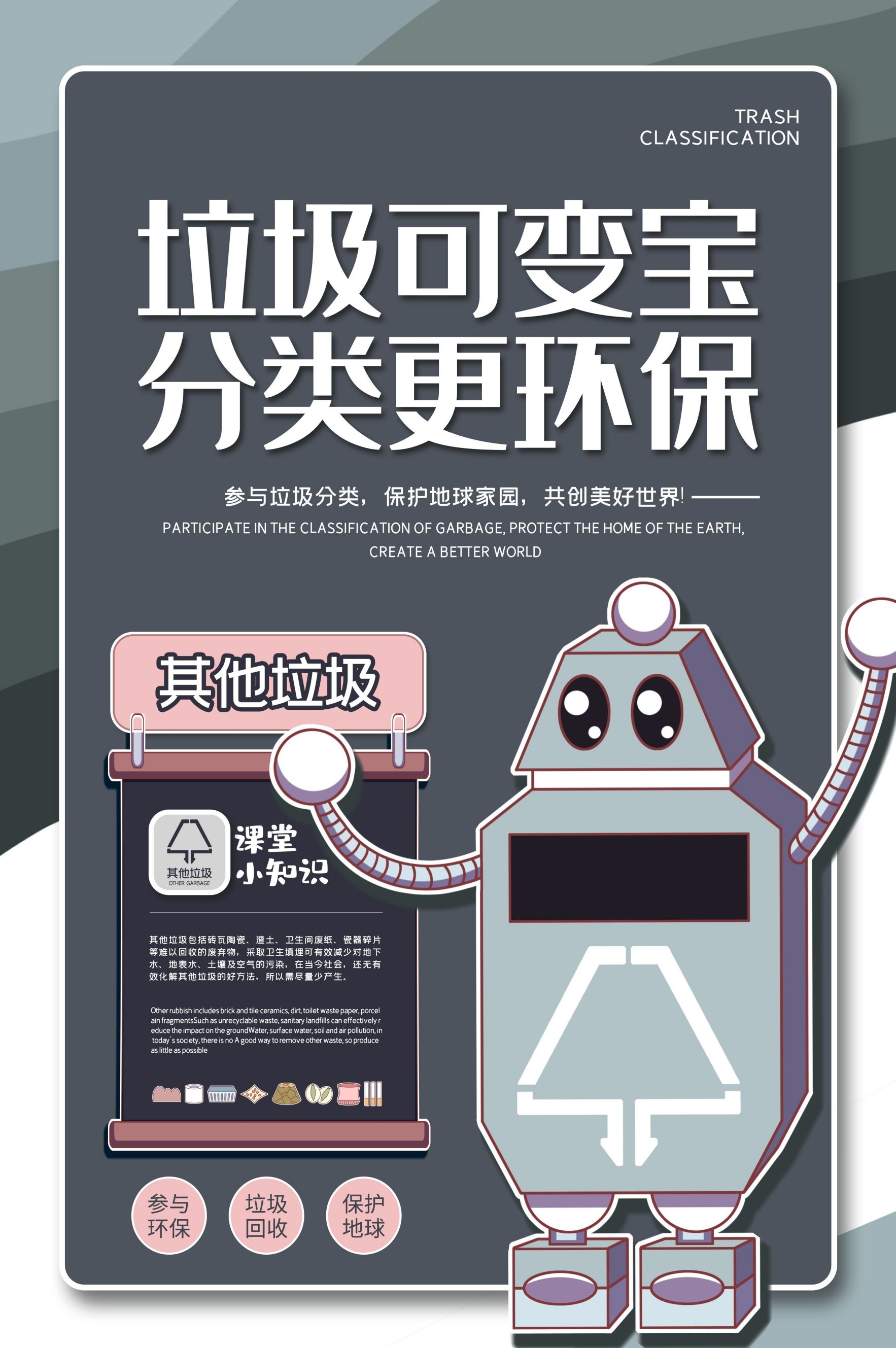 创建文明卫生城市垃圾分类海报124