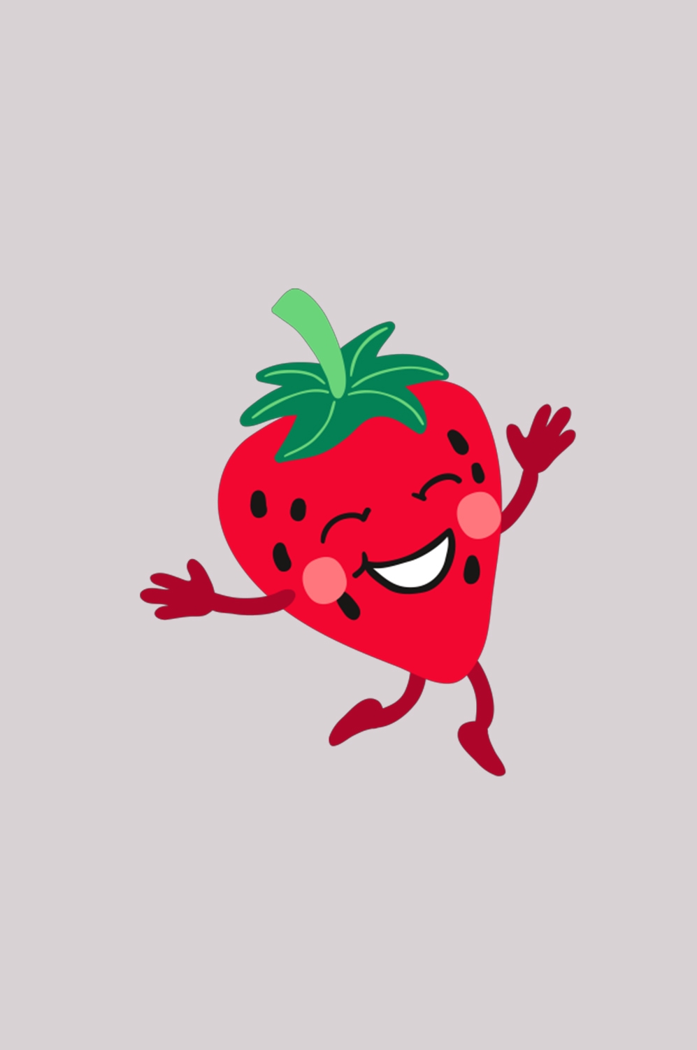 卡通草莓拟人化标签素材插图免抠元素41