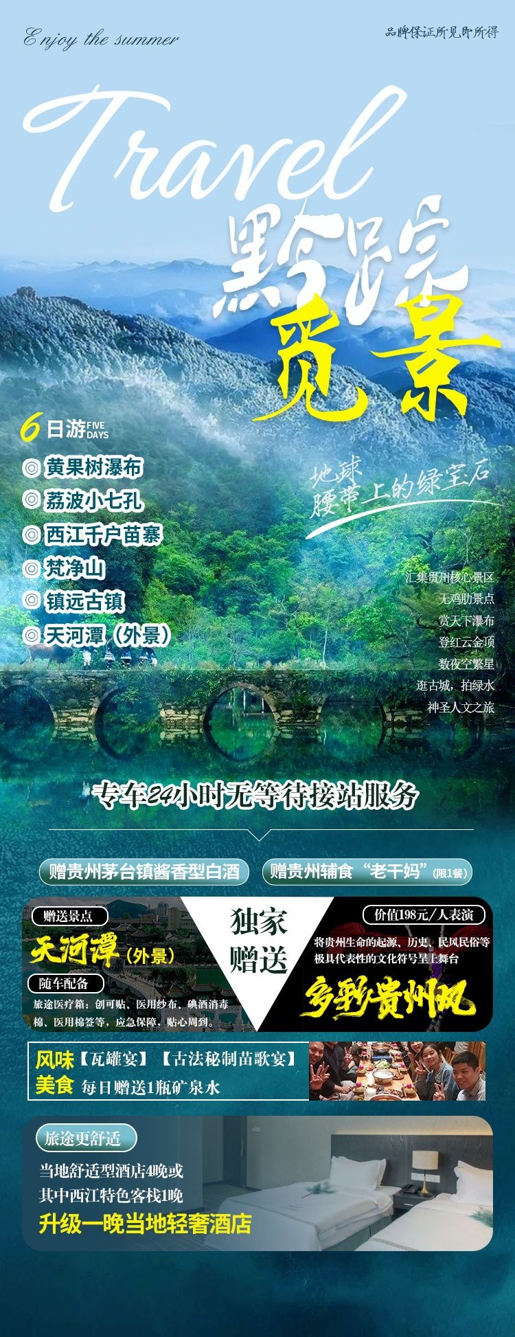 贵州多彩贵阳梵净山六盘水黄果树瀑布旅游海报63