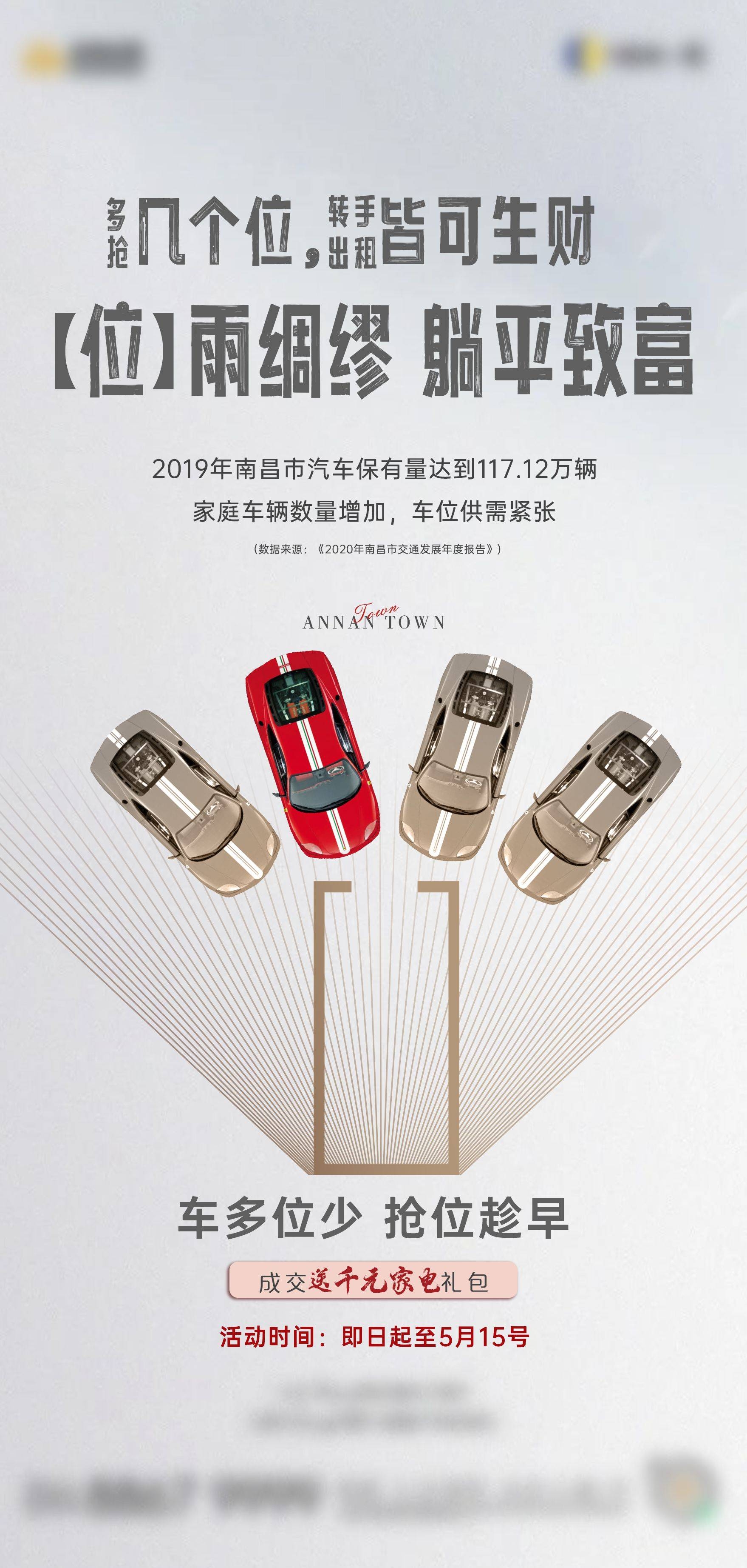 简约高端大气简约房地产热销汽车车位海报设计素材64