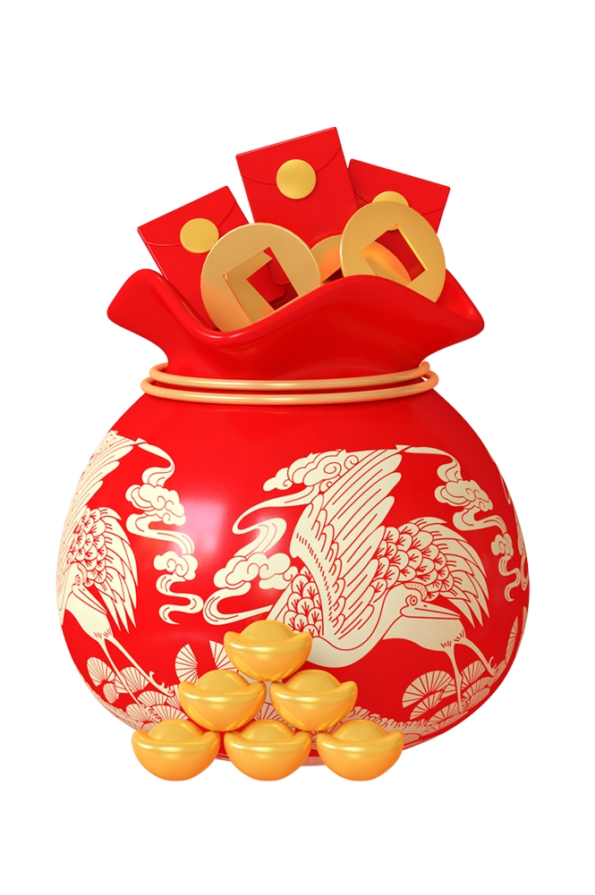 福袋钱袋插画图片装饰元素免抠素材92