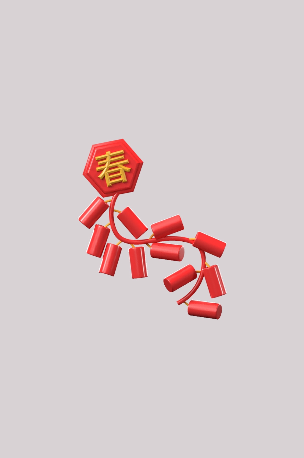 鞭炮图案立体爆竹图片素材png透明背景免抠图26