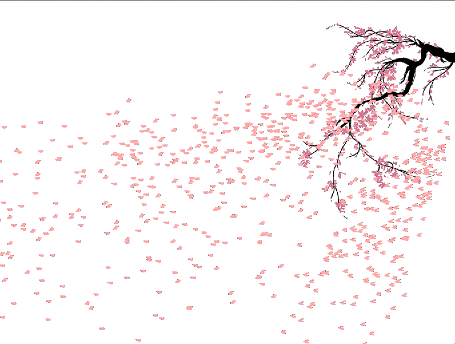 唯美樱花花树花枝樱花飘落图片装饰插图免抠12