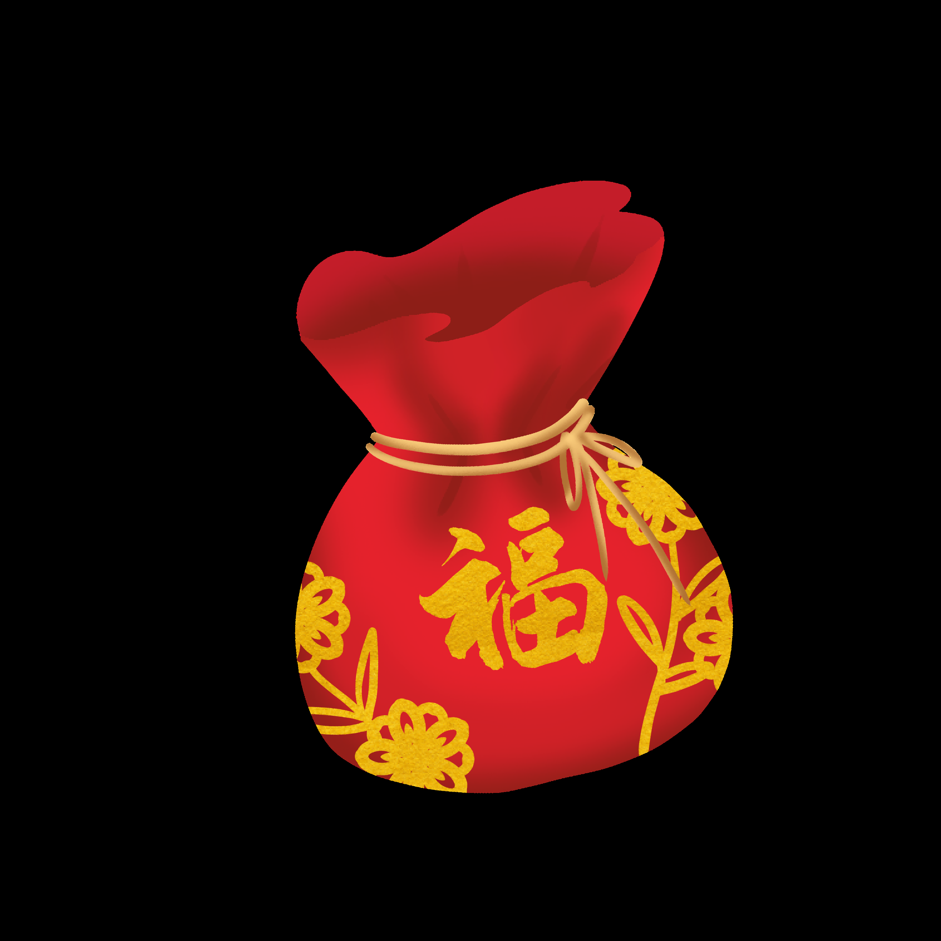 福袋钱袋插画图片装饰元素免抠素材97