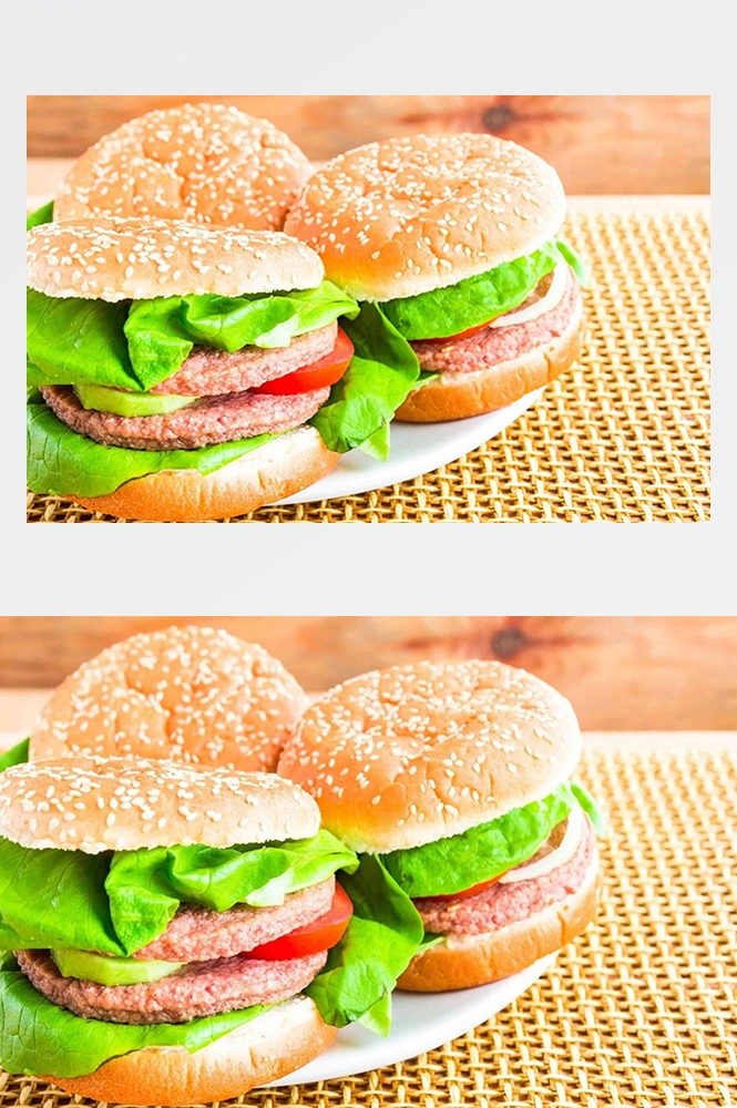 高清美食菜品菜谱汉堡美工设计素材