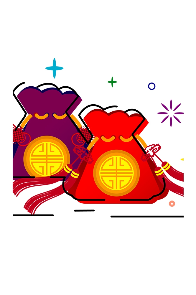 福袋钱袋插画图片装饰元素免抠素材37