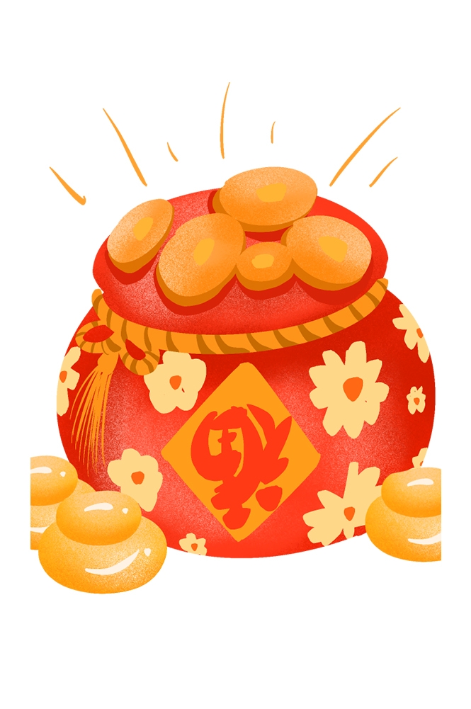 福袋钱袋插画图片装饰元素免抠素材94