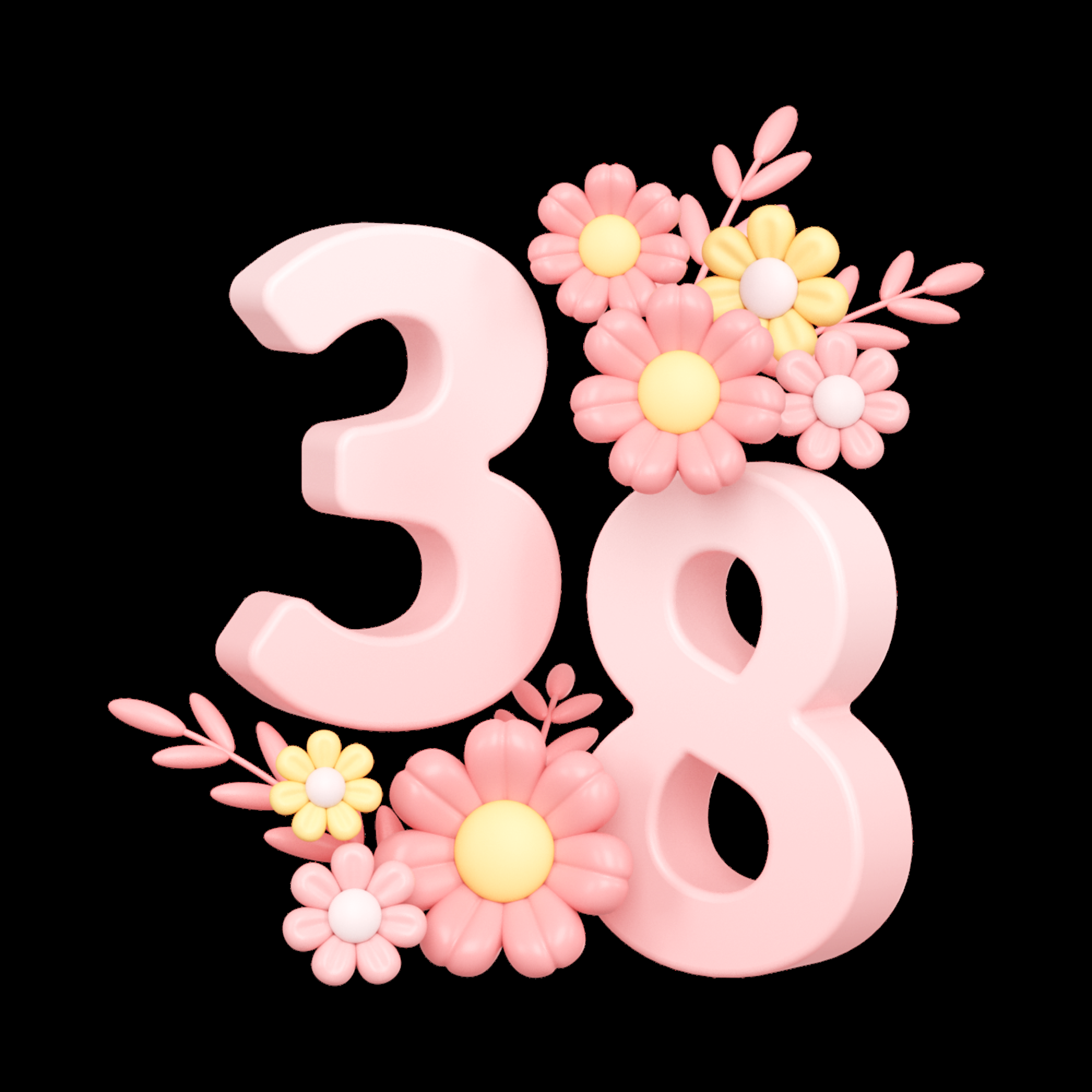 38女王节女神节妇女节主题创意字体艺术字图片素材免抠20