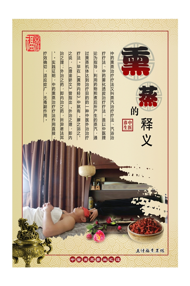 中药中医绿色美容养生熏蒸好处海报壁画灯箱装饰画 (24)