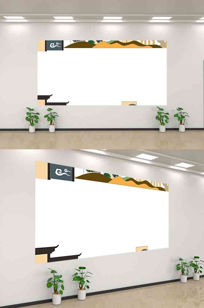 社会主义核心价值观文化墙走廊背景设计素材79