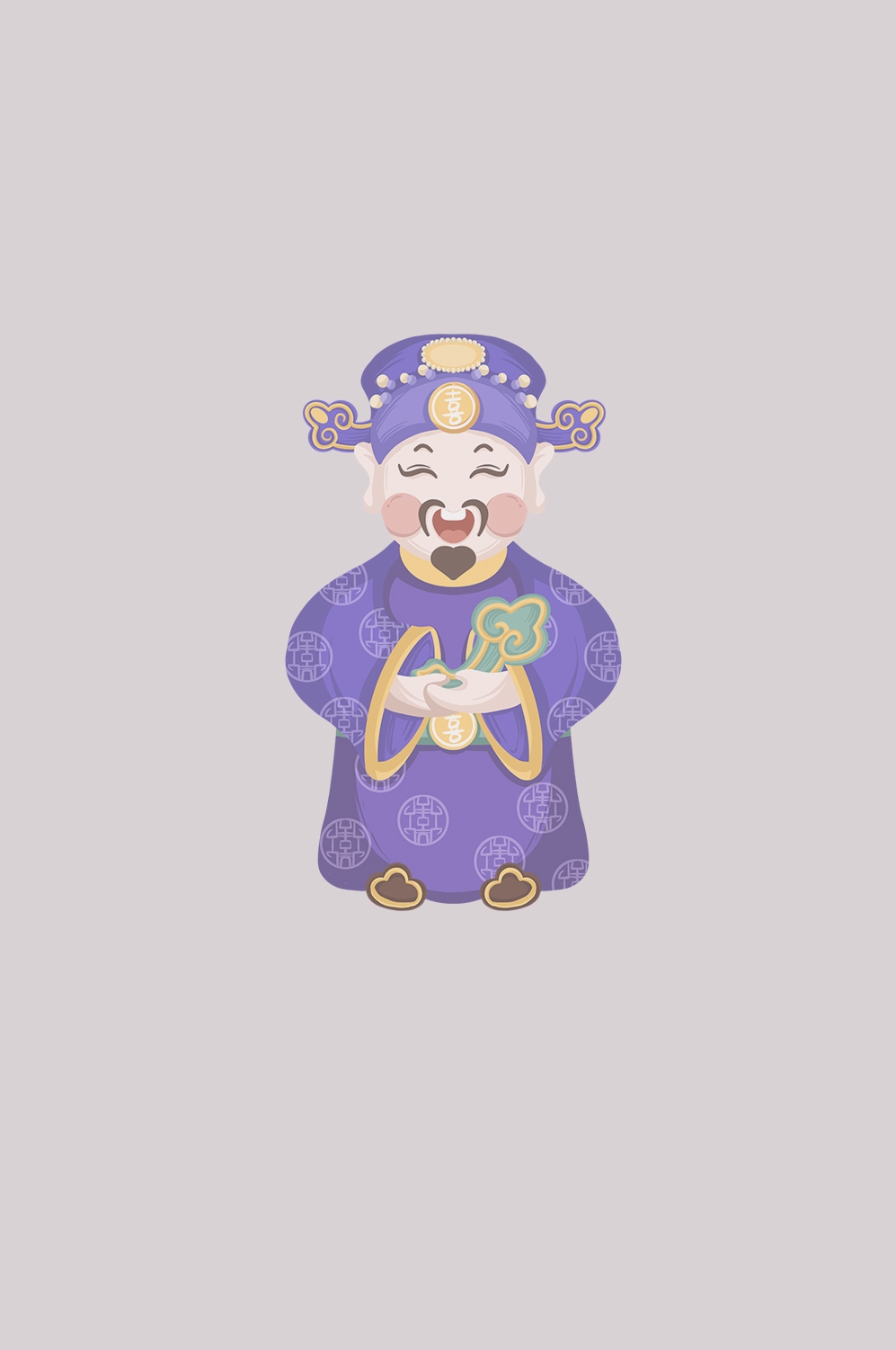 卡通财神插画表情免抠素材56