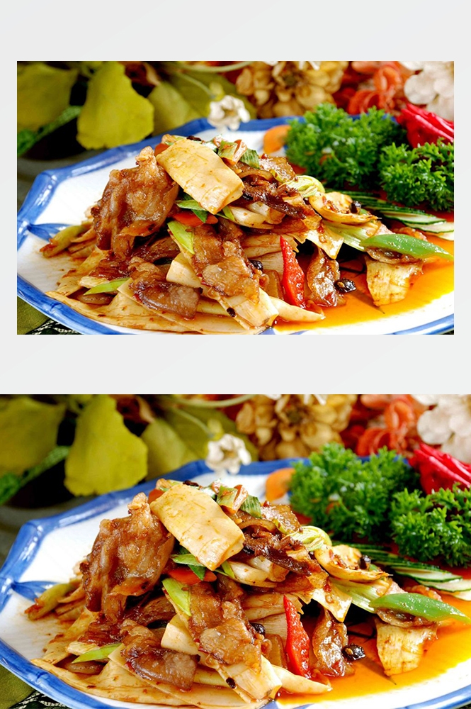 高清美食菜品菜谱回锅肉摄影美工设计喷绘打印合成素材