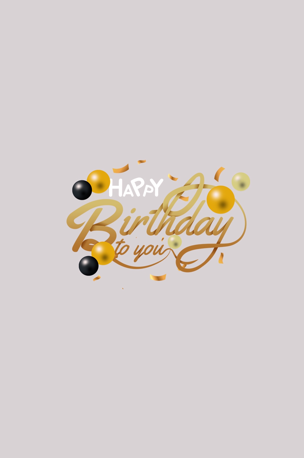 金色生日气球生日帽免抠元素13