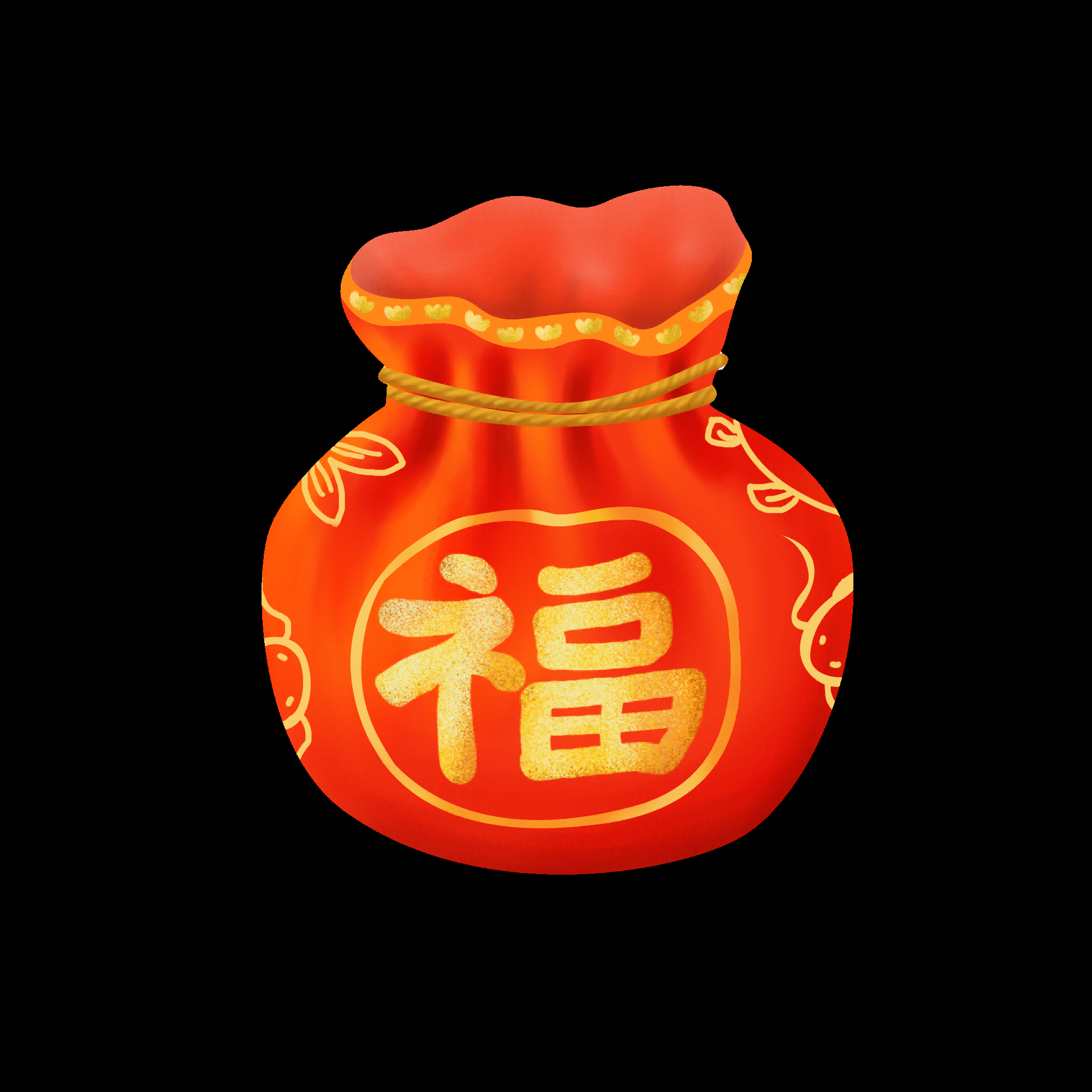 福袋钱袋插画图片装饰元素免抠素材110
