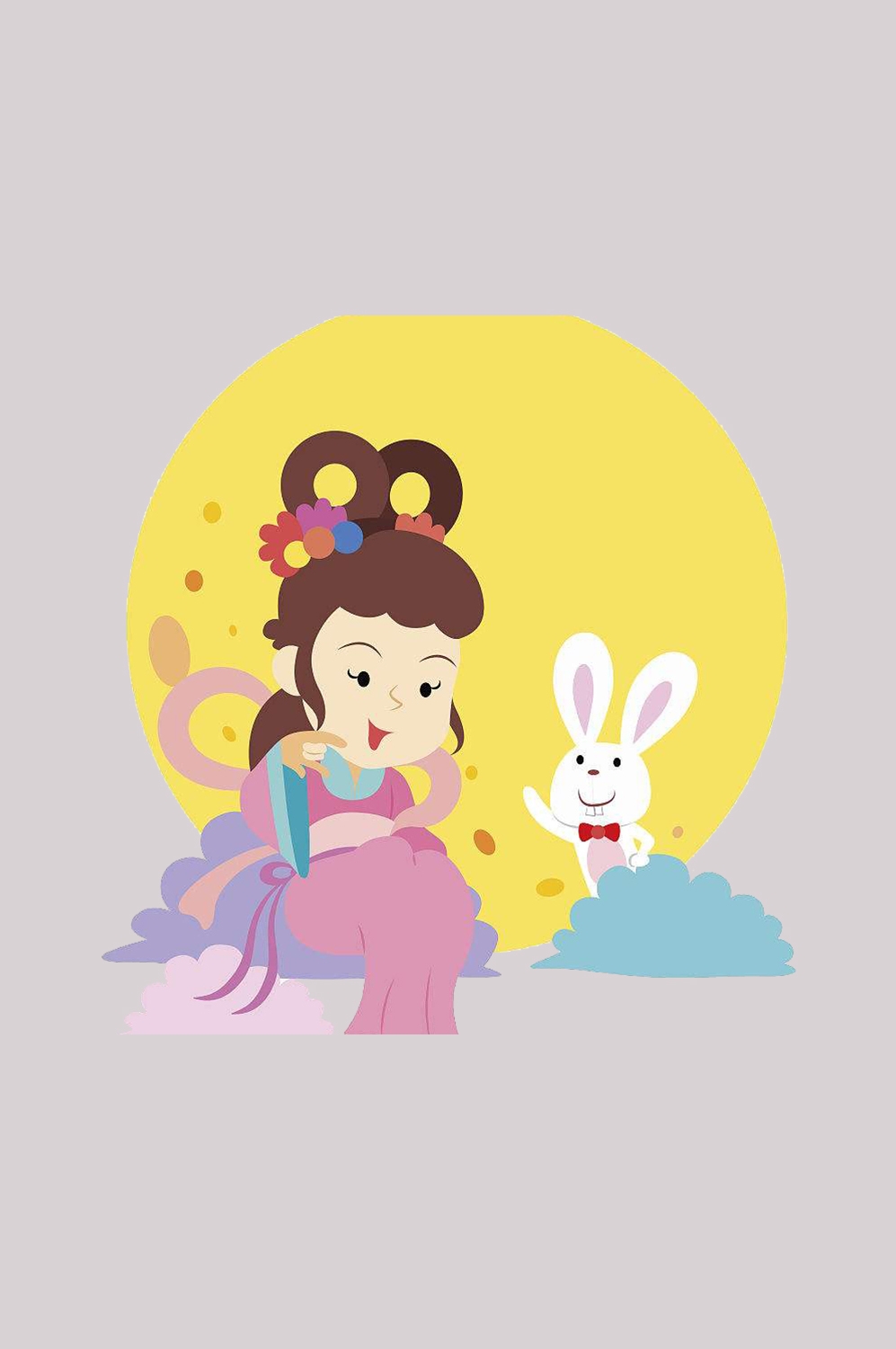 卡通嫦娥仙女中秋节免抠素材装饰元素146