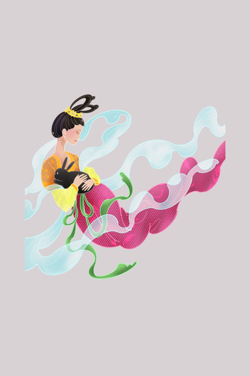 卡通嫦娥仙女中秋节免抠素材装饰元素118