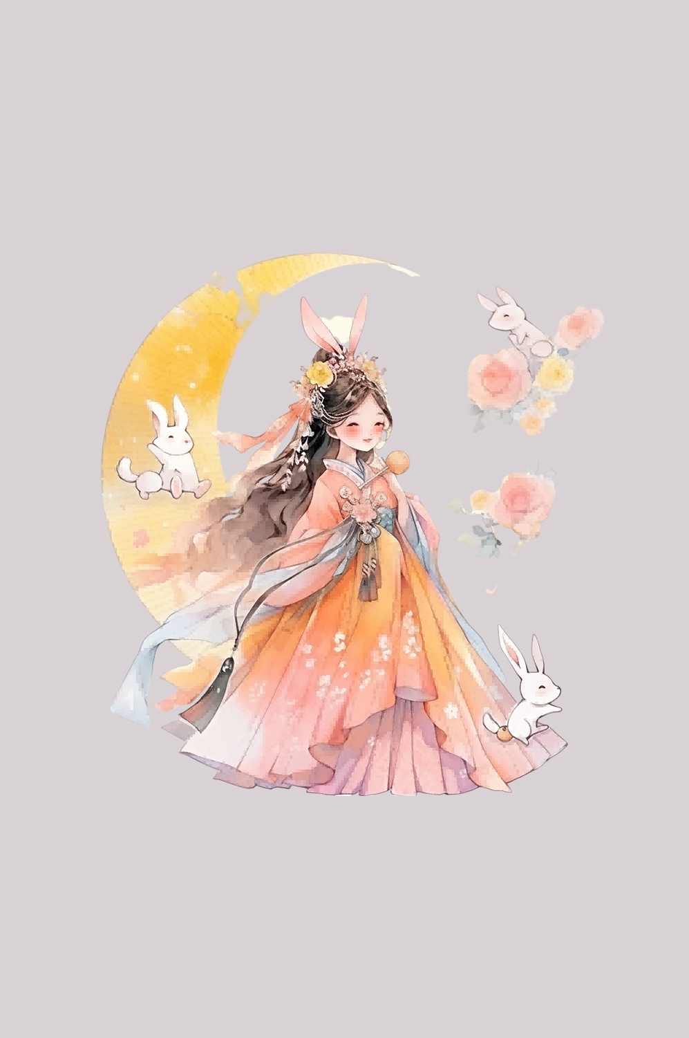 卡通嫦娥仙女中秋节免抠素材装饰元素105