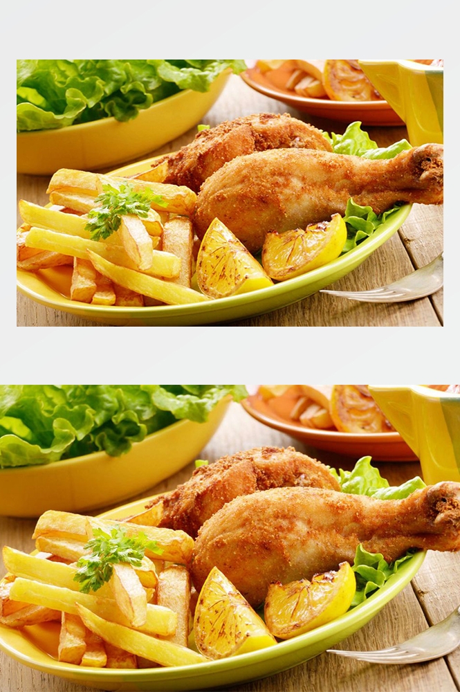 高清美食菜谱图片炸鸡腿鸡翅鸡块美工设计素材
