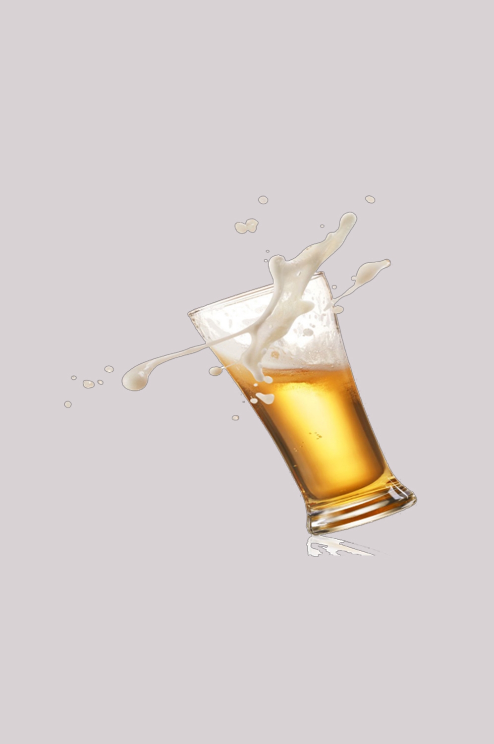 啤酒啤酒杯冒着泡沫效果图插画免抠素材元素82