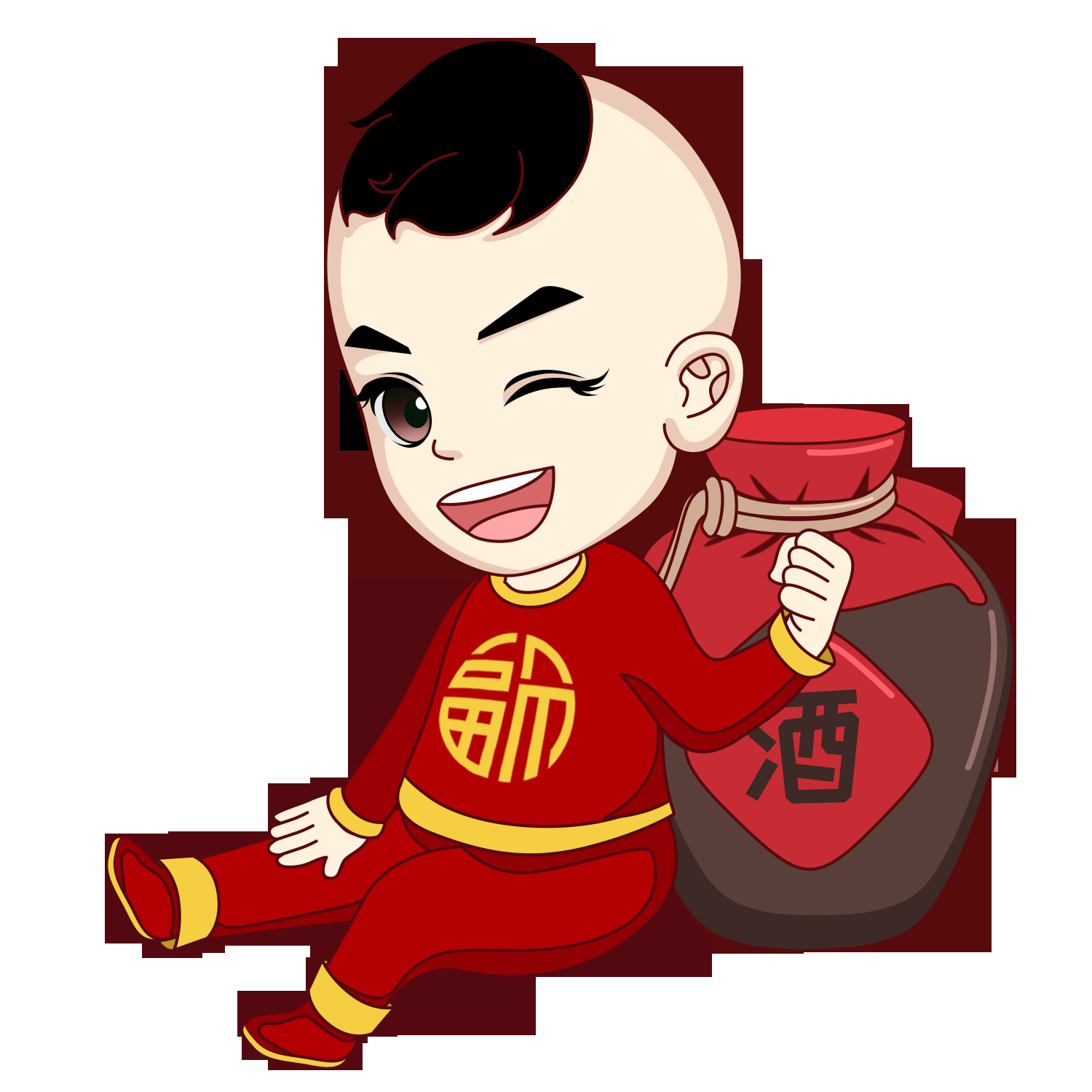 福娃素材喜庆节日海报设计福娃男娃女娃装饰元素免抠42