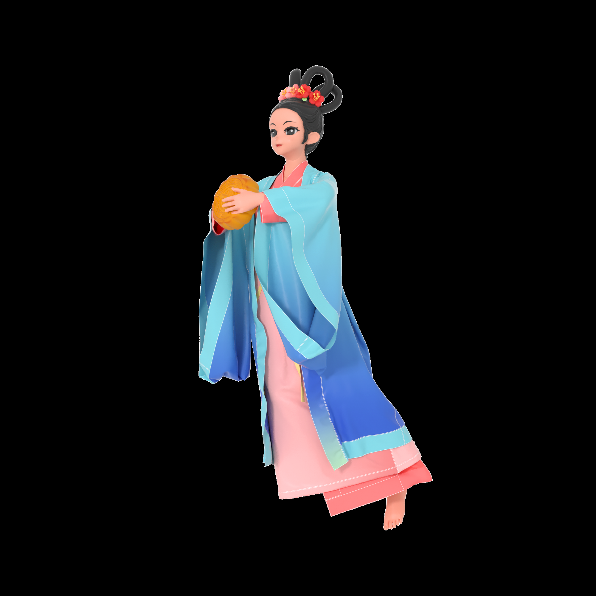 卡通嫦娥仙女中秋节免抠素材装饰元素45
