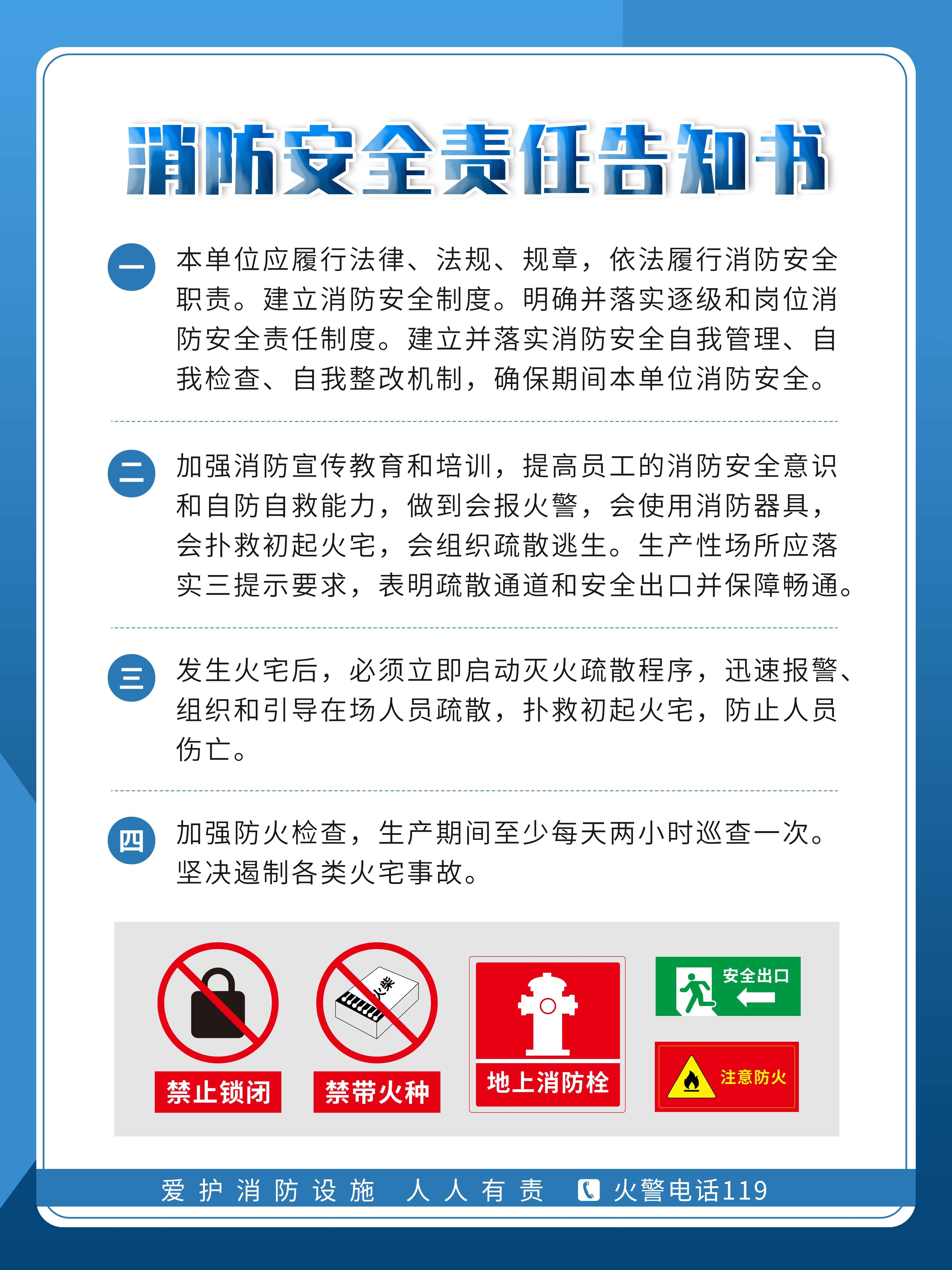 消防安全宣传知识海报挂图挂画2
