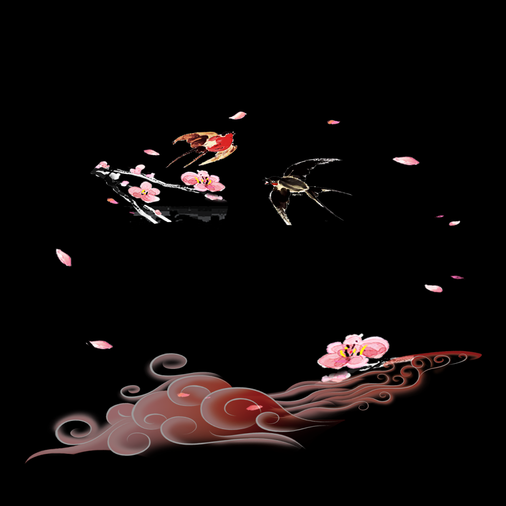 燕子素材春天元素燕子柳树图片装饰插图免抠36