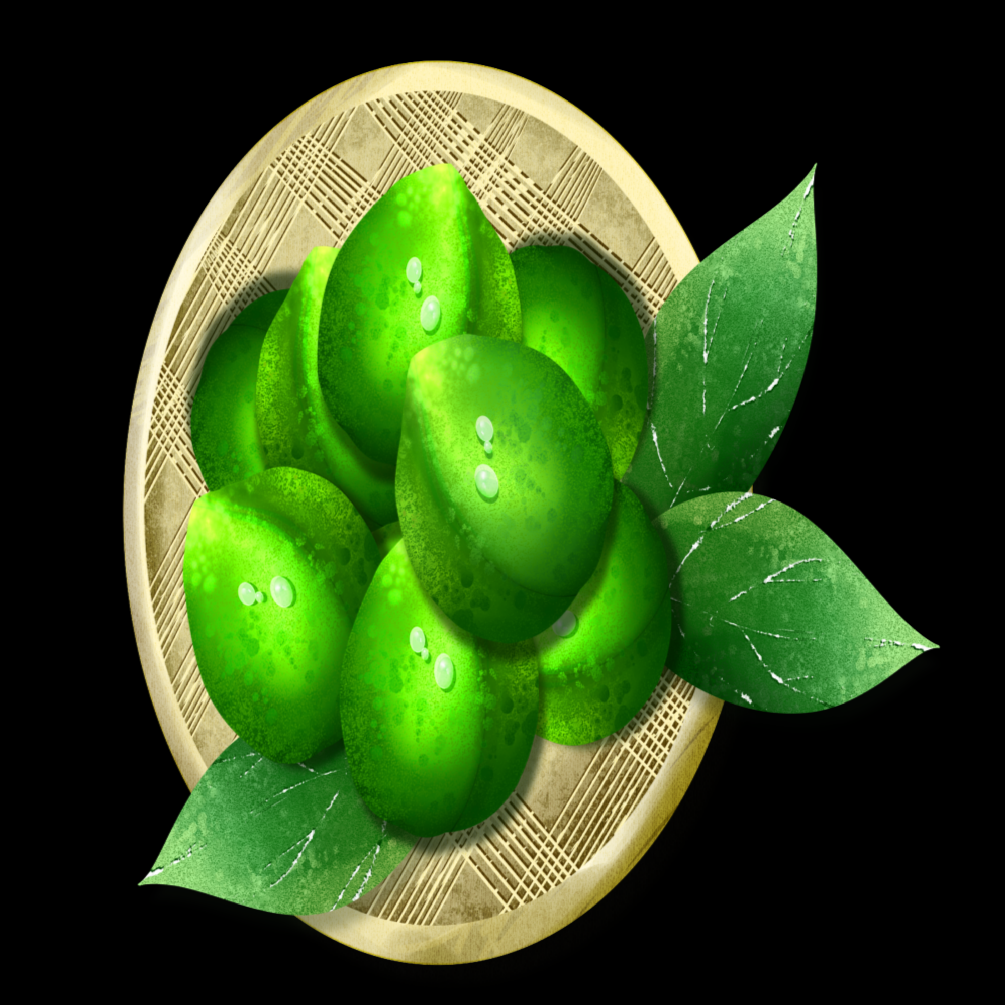 卡通手绘水果青梅图案素材图片装饰插画免抠65